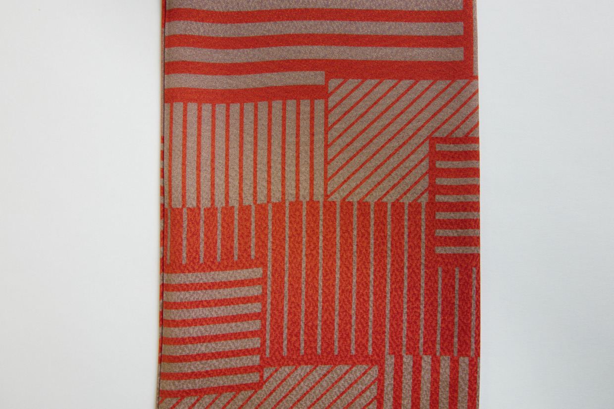 Stole (Geometric / Orange x Beige)