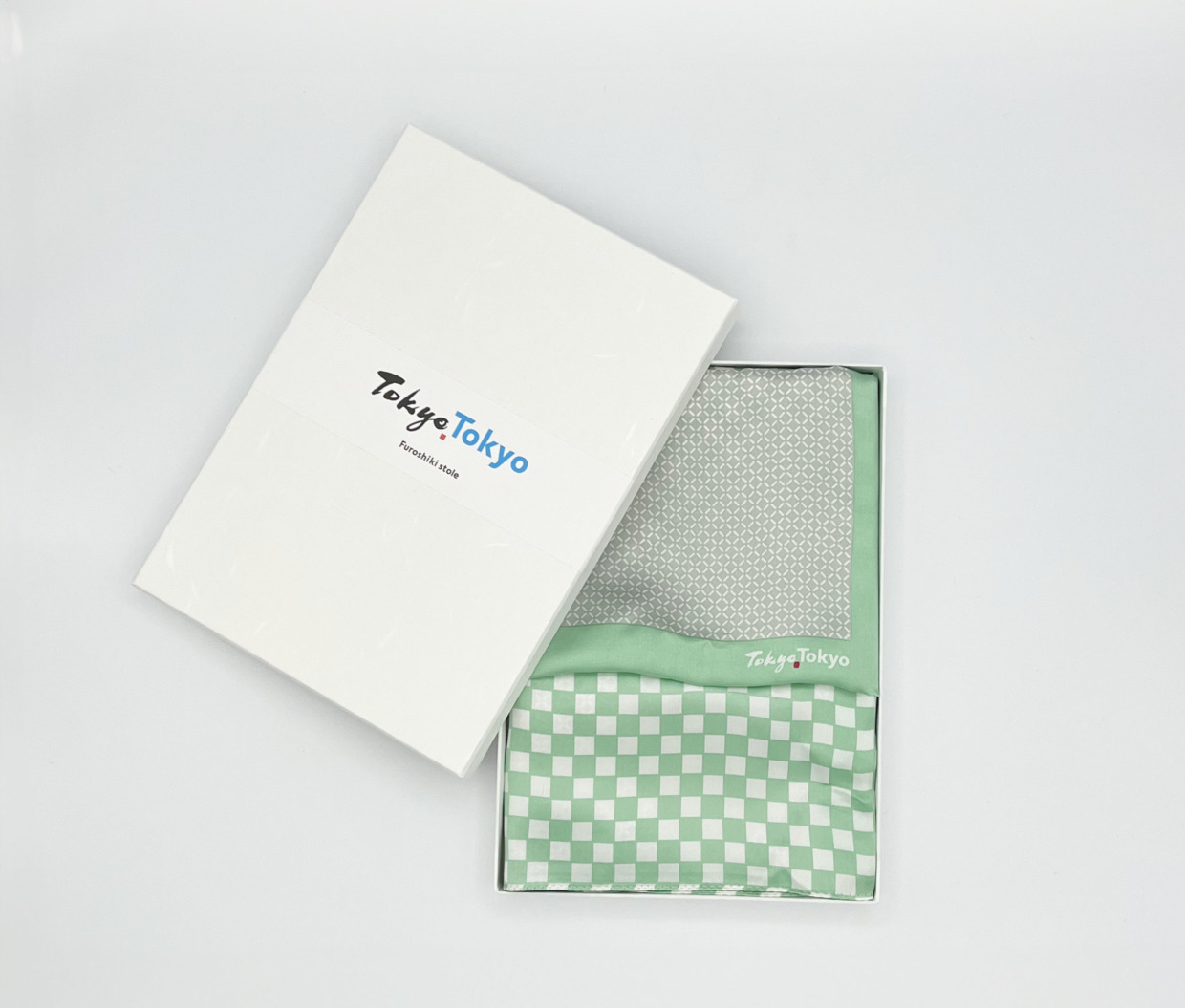 Tokyo Tokyo Furoshiki Stole (Green)